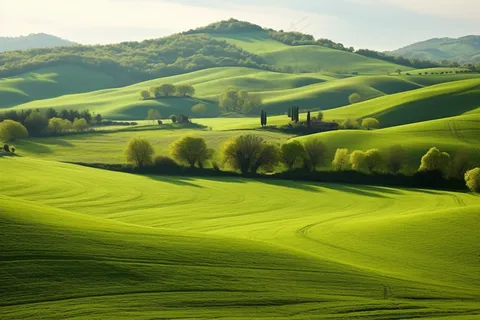 草原树木高山大自然风光摄影图 草原树木高山大自然风光摄影图
