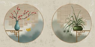 民俗花鸟客厅装饰画