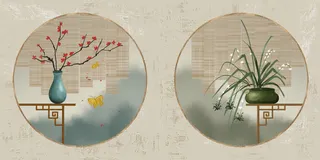 民俗花鸟客厅装饰画