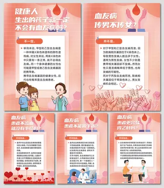 世界血友病日相关知识挂图