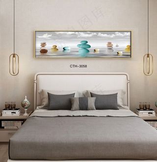 轻奢晶瓷装饰画客厅沙发背景墙卧室床头挂画酒店样板间房间模型现代抽象风