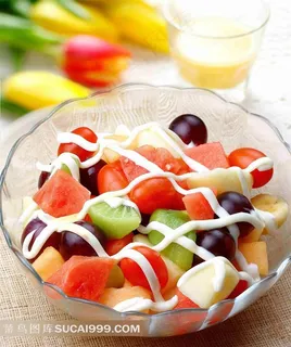 猕猴桃葡萄哈密瓜西瓜沙拉 猕猴桃葡萄哈密瓜西瓜沙拉