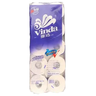 维达V4028卷纸(蓝色经典) 180gx10超市商品白底图免抠实物摄影png格式图片透明底