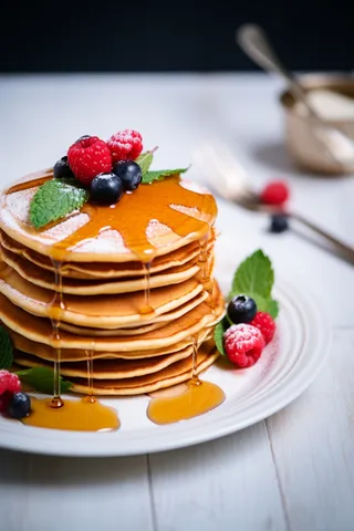 水果松饼甜点美食摄影图