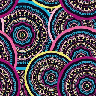 少数民族藏族特色花纹波西米亚风纹理背景图案设计AI矢量图片素材