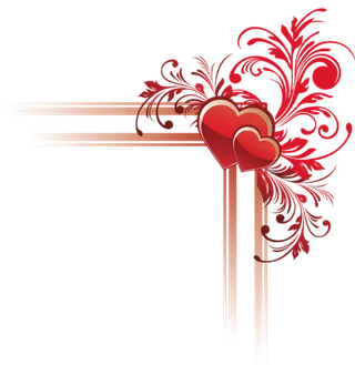 爱心素材情人节边框