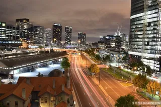 墨尔本城市夜景图片