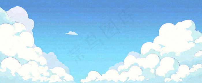 清新蓝天白云天空