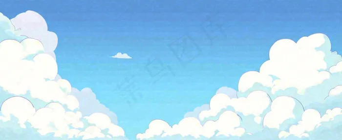 清新蓝天白云天空(1712x704)
