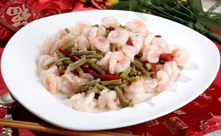 023  酸豆角炒虾球-金港湾