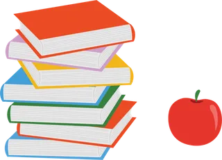 卡通书本苹果简笔少儿兴趣班