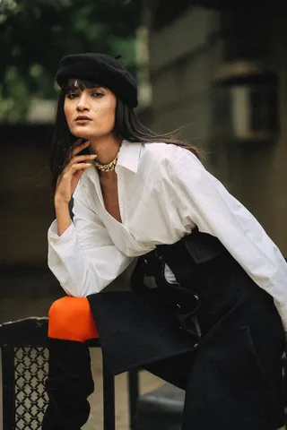 高冷时尚美女人体模特图片