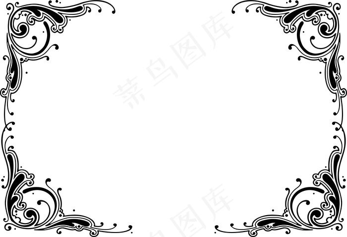 黑白艺术边框图片
