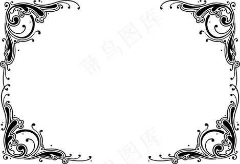 黑白艺术边框图片