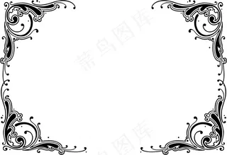 黑白艺术边框图片
