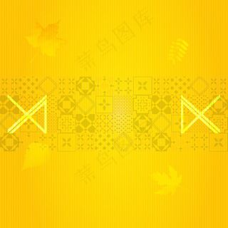 黄色花纹背景素材图片