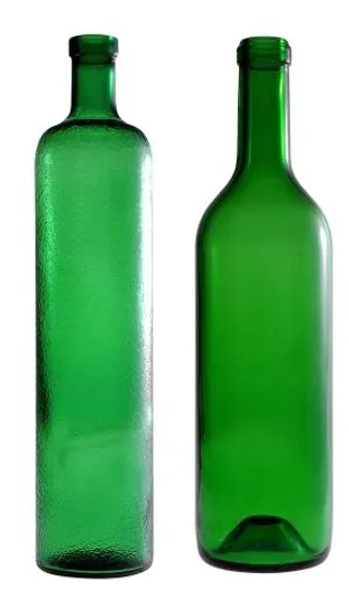 空的绿色玻璃瓶 PNG免抠