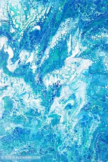 抽象蓝色时尚艺术油画挂画 抽象蓝色时尚艺术油画挂画