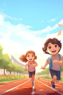 学校操场学生蓝天背景 学校操场学生蓝天背景