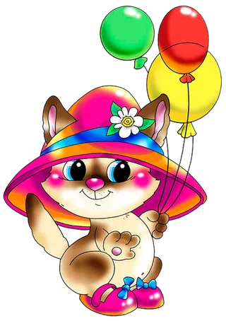 猫咪气球卡通