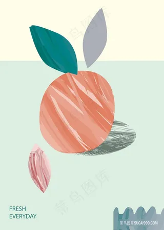 水果时尚艺术插画