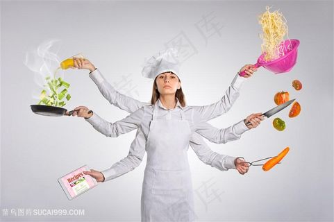 美女厨师摄影创意高清图片 职场人物