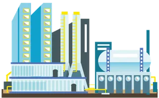 建筑房屋工厂矢量免抠元素