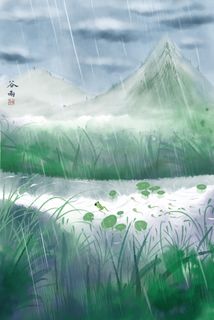 谷雨二十四节气海报设计