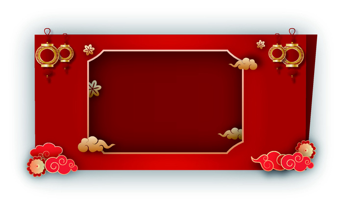 中式古典国潮来袭海报展板宣传背景图PSD设计PS模板素材