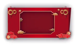 中式古典国潮来袭海报展板宣传背景图PSD设计PS模板素材