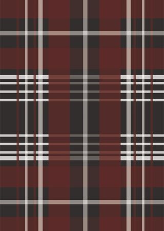 红黑格纹布底白色撞色