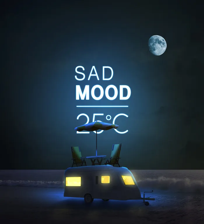 黑夜中的幻彩霓虹灯海报PSD分层素材psd模版下载