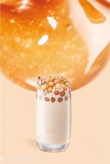 黄金波霸奶茶饮品图片