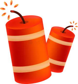 红色烟花爆竹免扣素材