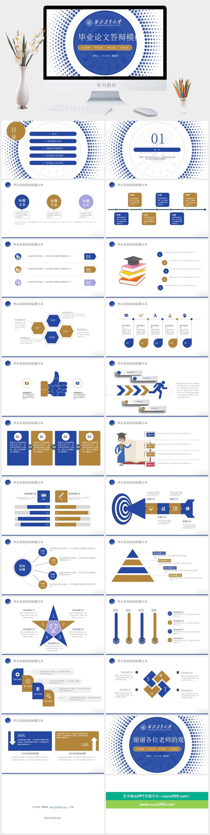 西北工业大学论文答辩通用ppt模板