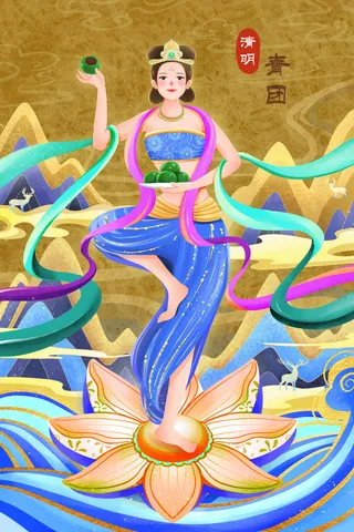 敦煌系列国潮插画