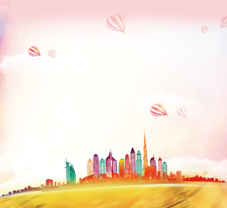 城市梦幻背景图