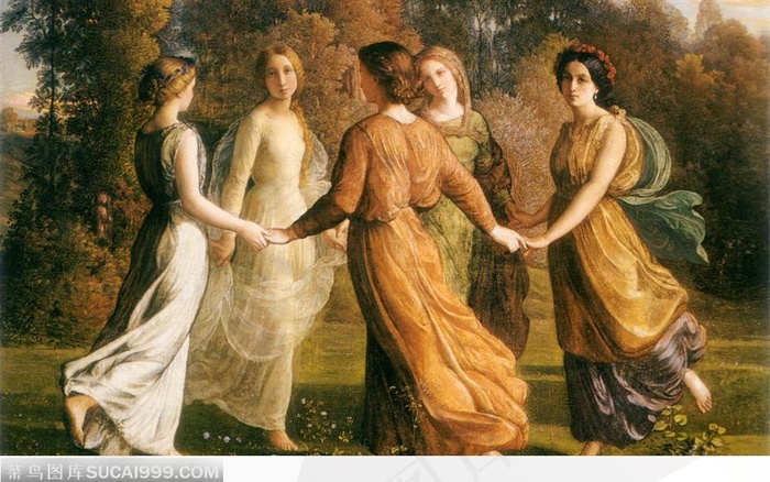 围着一圈的女人