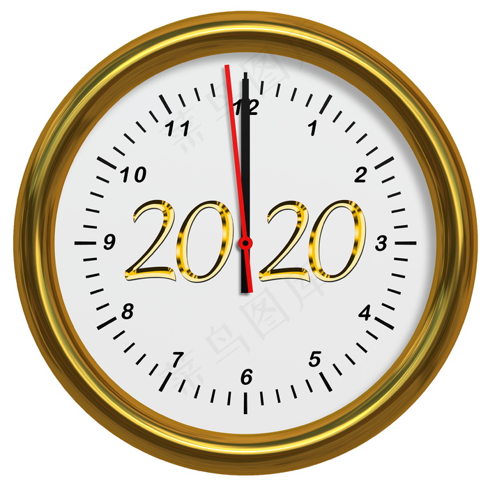 2020新年跨年时钟图片
