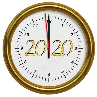 2020新年跨年时钟图片