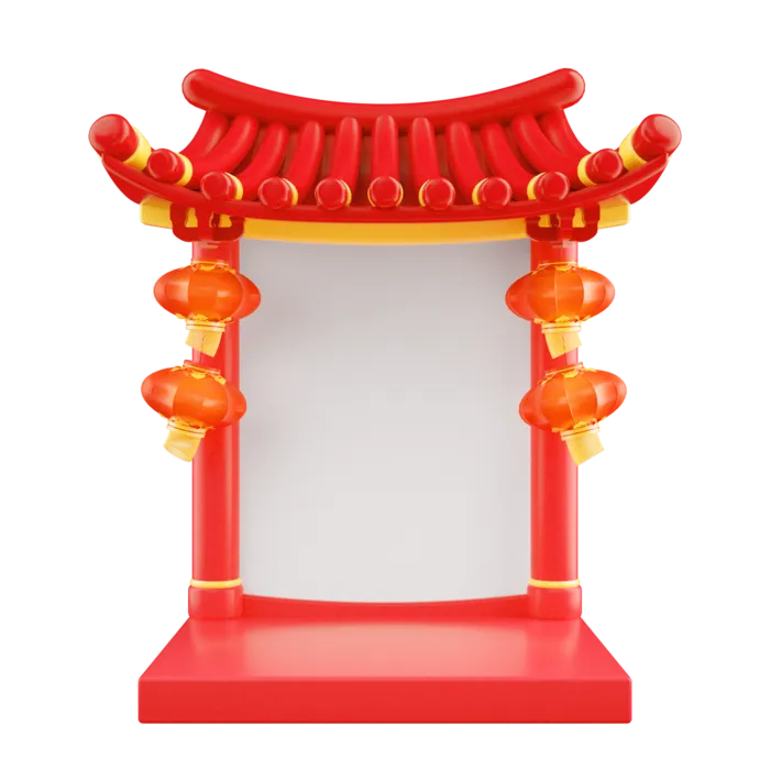 新年元素素材红色喜庆新春兔年