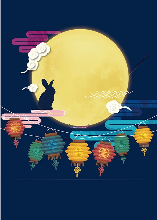 中秋节矢量插画元素ai矢量模版下载
