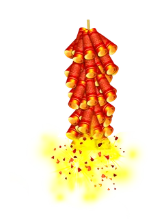 红色烟花爆竹免扣素材