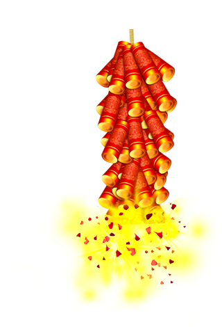 红色烟花爆竹免扣素材
