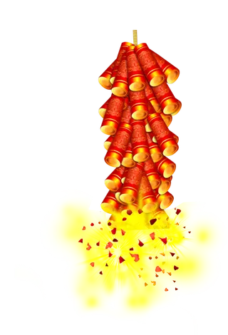 红色烟花爆竹免扣素材