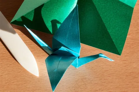 唯美手工彩色千纸鹤高清图