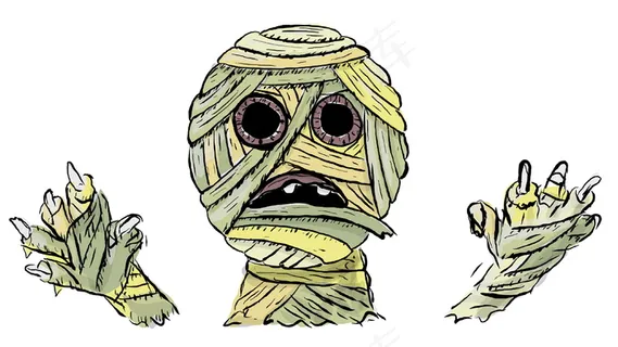 万圣节僵尸插画图片