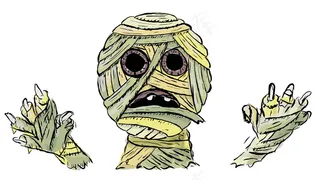 万圣节僵尸插画图片