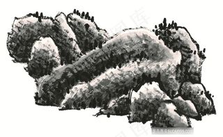 山石国画欣赏素材