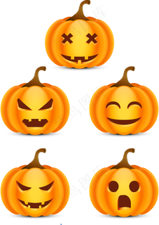 万圣节节日卡通素材南瓜